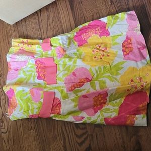 Lilly Pulitzer, Strapless, Summer Dress, Green, Pink, White